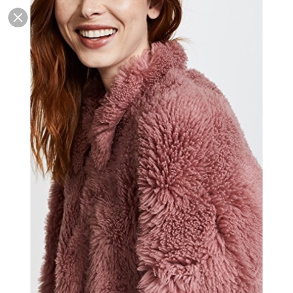 Madewell pink Mongolian shearling jacket. - Picture 3 of 6